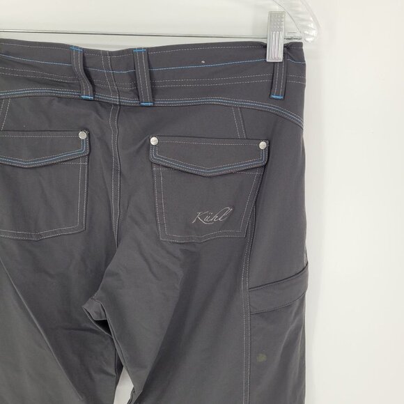 Kuhl womens 10 Reg gray Anika convertible soft shell pants blue trim - Picture 7 of 11
